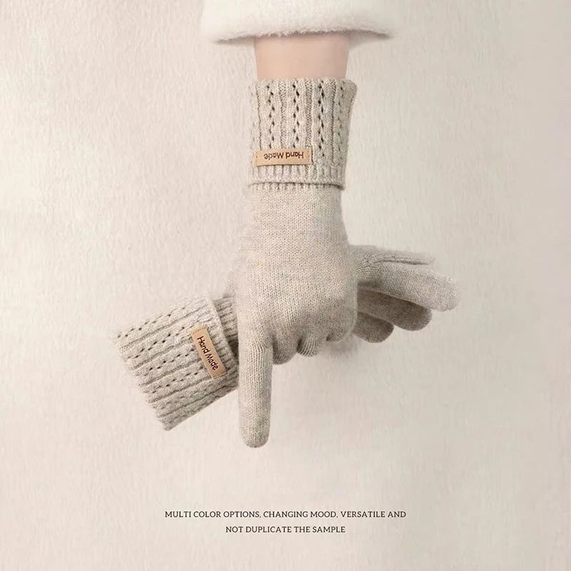 Women's Knitted Touchscreen Gloves – Fingerless & Full Finger Knitted Gloves SWANS
