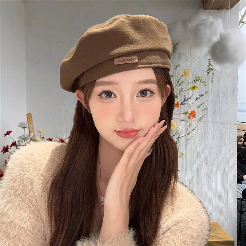 Women's Wool Beret – Vintage Octagonal Artist Hat Women's Beret Hat SWANS