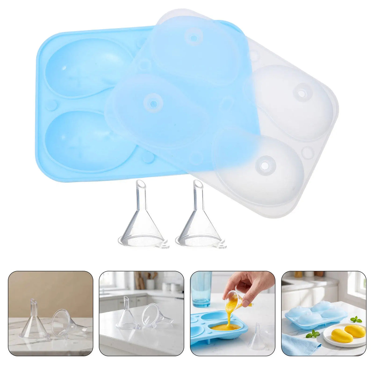 3D Mango Silicone Cake Mold 2-Pack – Mousse Pudding Baking Tray Silicone Baking Mold SWANS