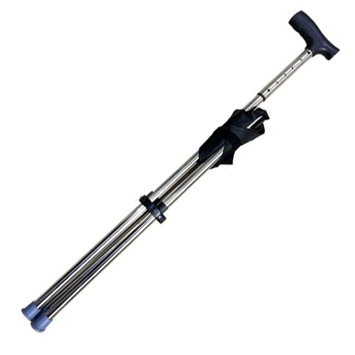Foldable Walking Cane with Seat – Lightweight Adjustable Stick Walking Cane with Seat SWANS Black
