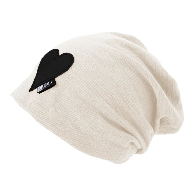 Y2K Baggy Slouchy Beanie – Women's Knit Winter Skullcap Slouchy Beanie Hat SWANS beige One Size