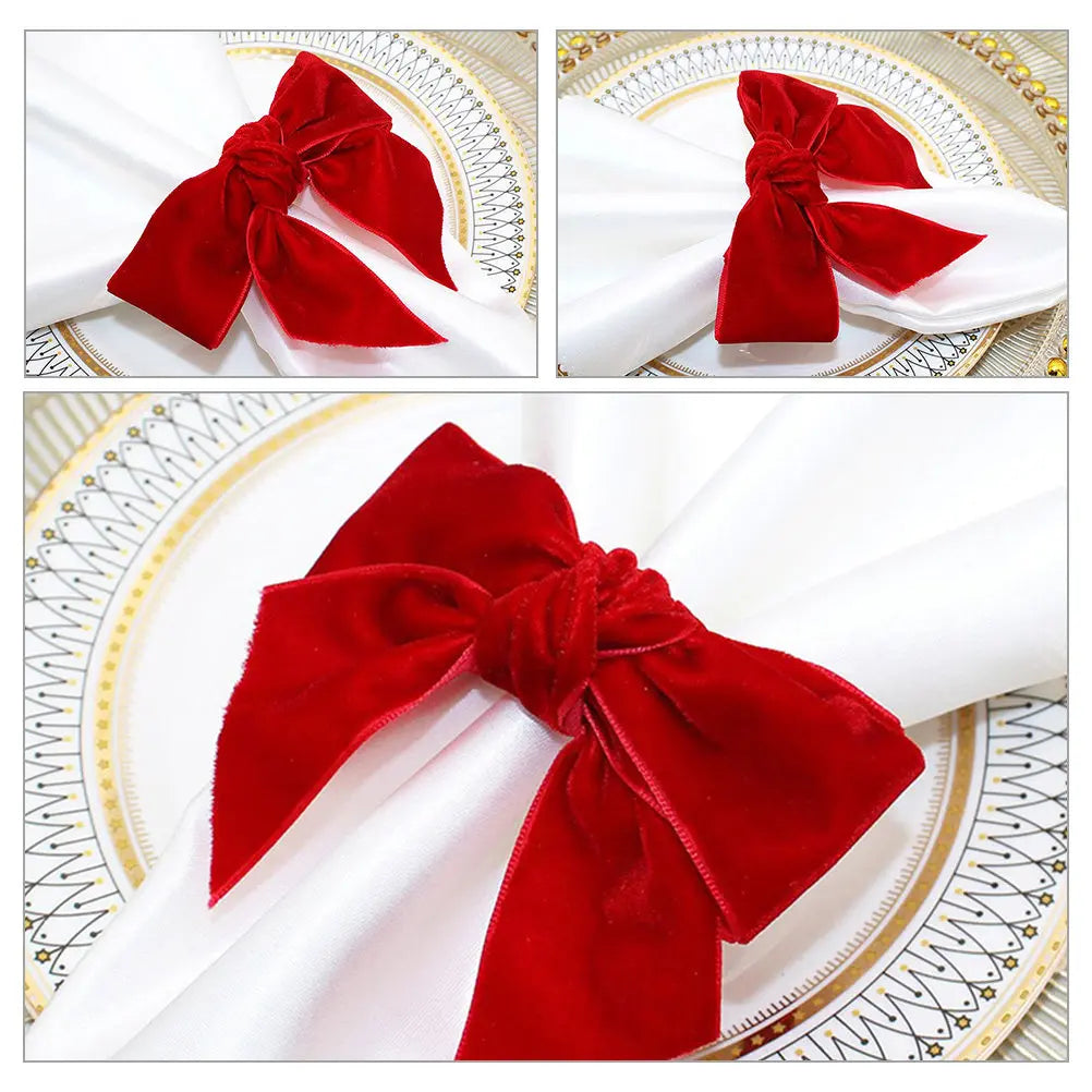 6-Pack Bowknot Napkin Rings – Elegant Dining Table Decor Napkin Rings SWANS