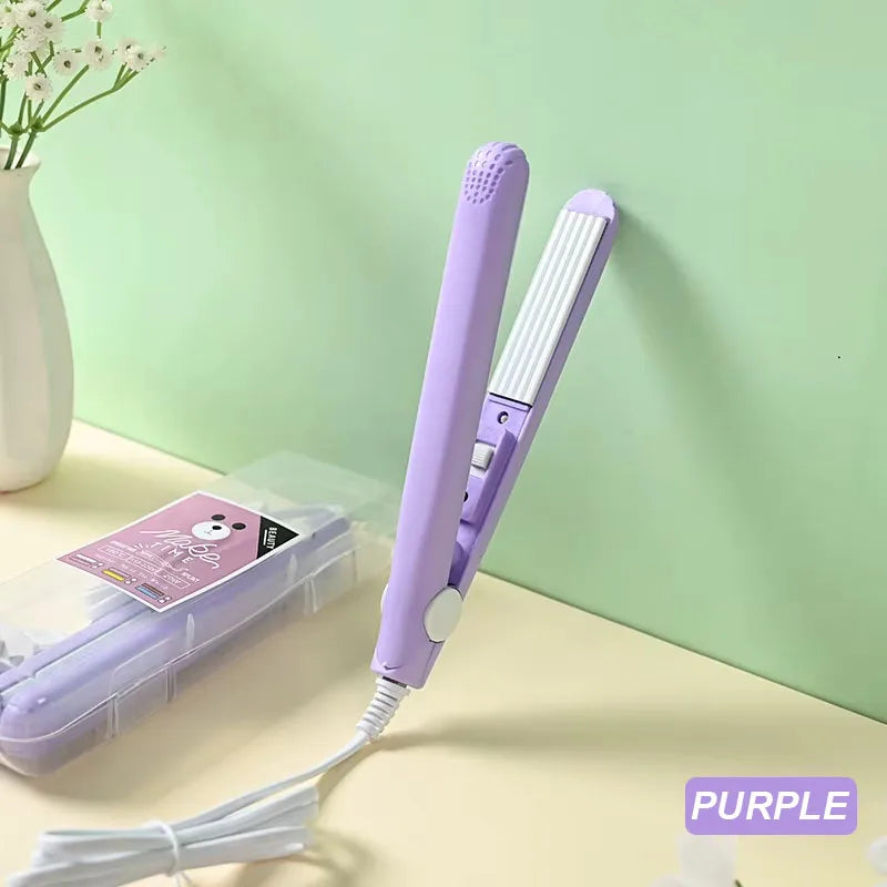YIBER Mini Ceramic Hair Crimper Wave Iron – Travel Ready Mini Hair Crimper SWANS PURPLE China Mainland EU