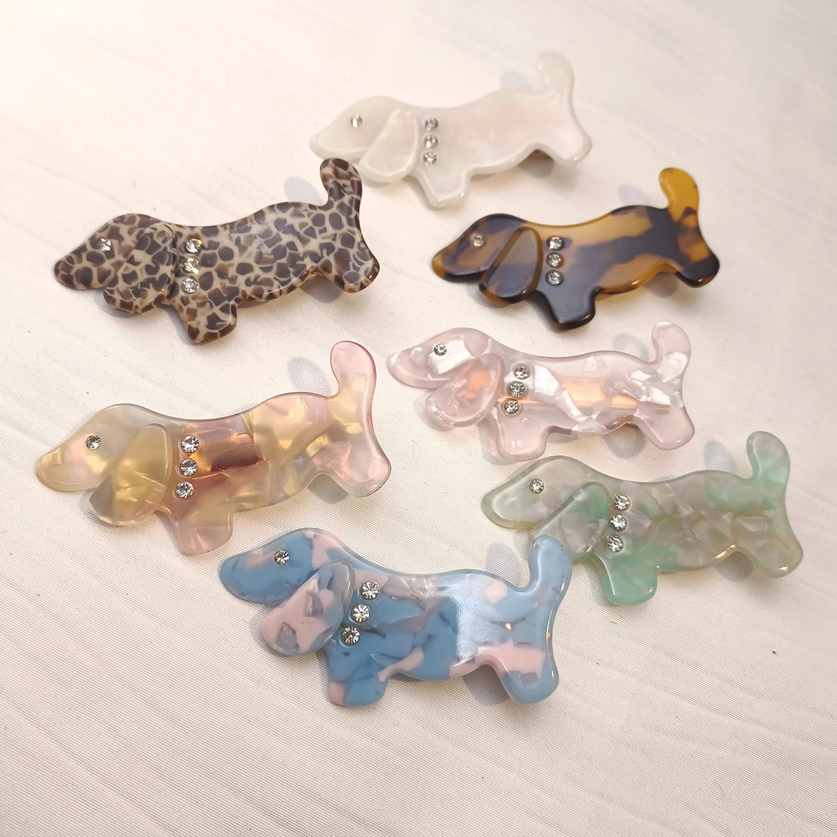 Dog Shaped Rhinestone Hair Clip – Cute Cartoon Hairpin Hair Clip SWANS
