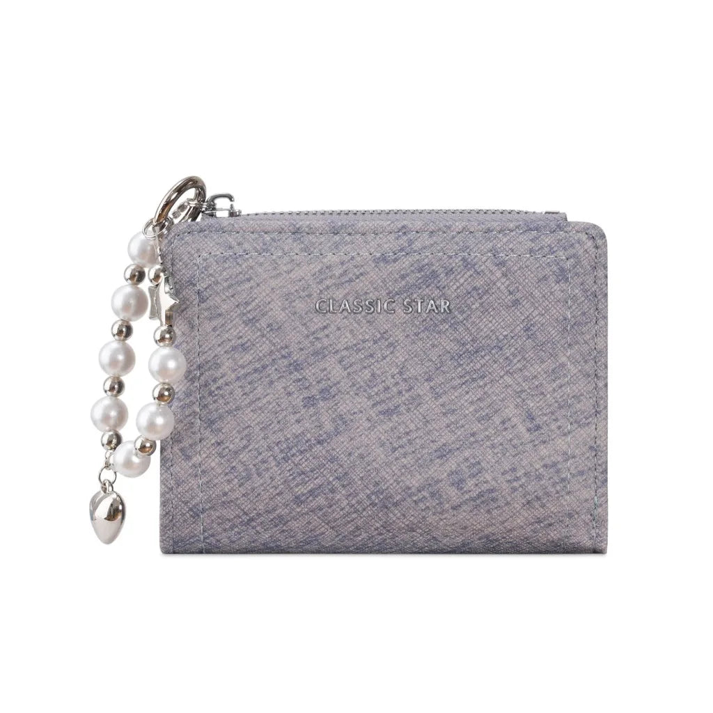 Women's PU Leather Bi-Fold Wallet – Large Capacity Card Purse Bi-Fold Wallet SWANS Light Blue