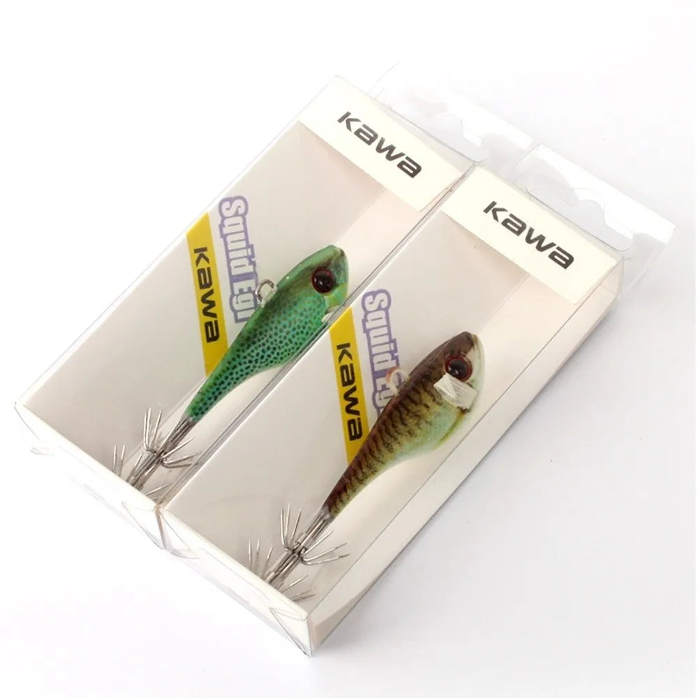 Wood Squid Jig Lure 55mm 50g Sinking Eging Bait Saltwater Squid Jig Lure SWANS