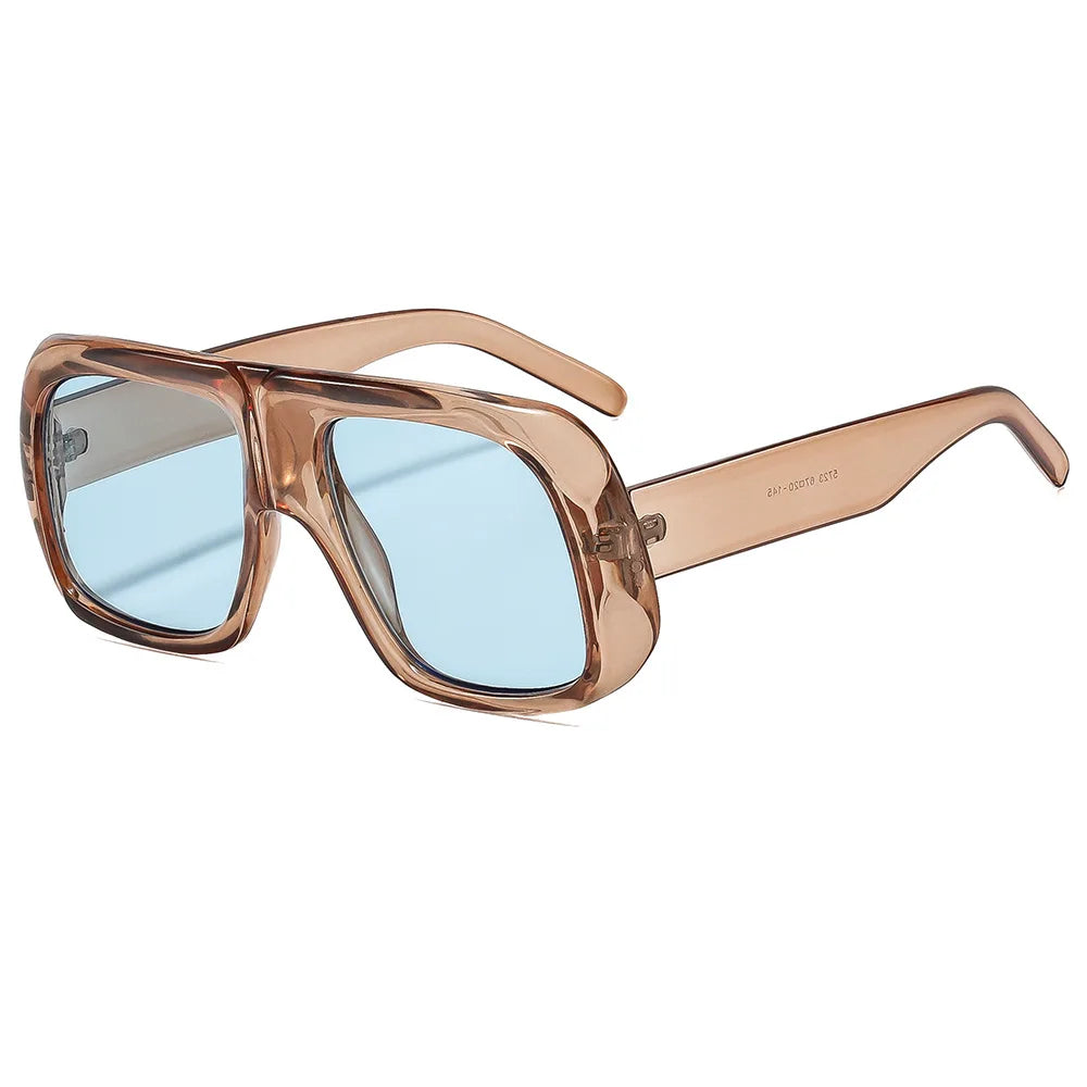 Oversized Square Sunglasses UV400 – Unisex Y2K Punk Style Fashion Sunglasses SWANS Champagne Blue As the picture
