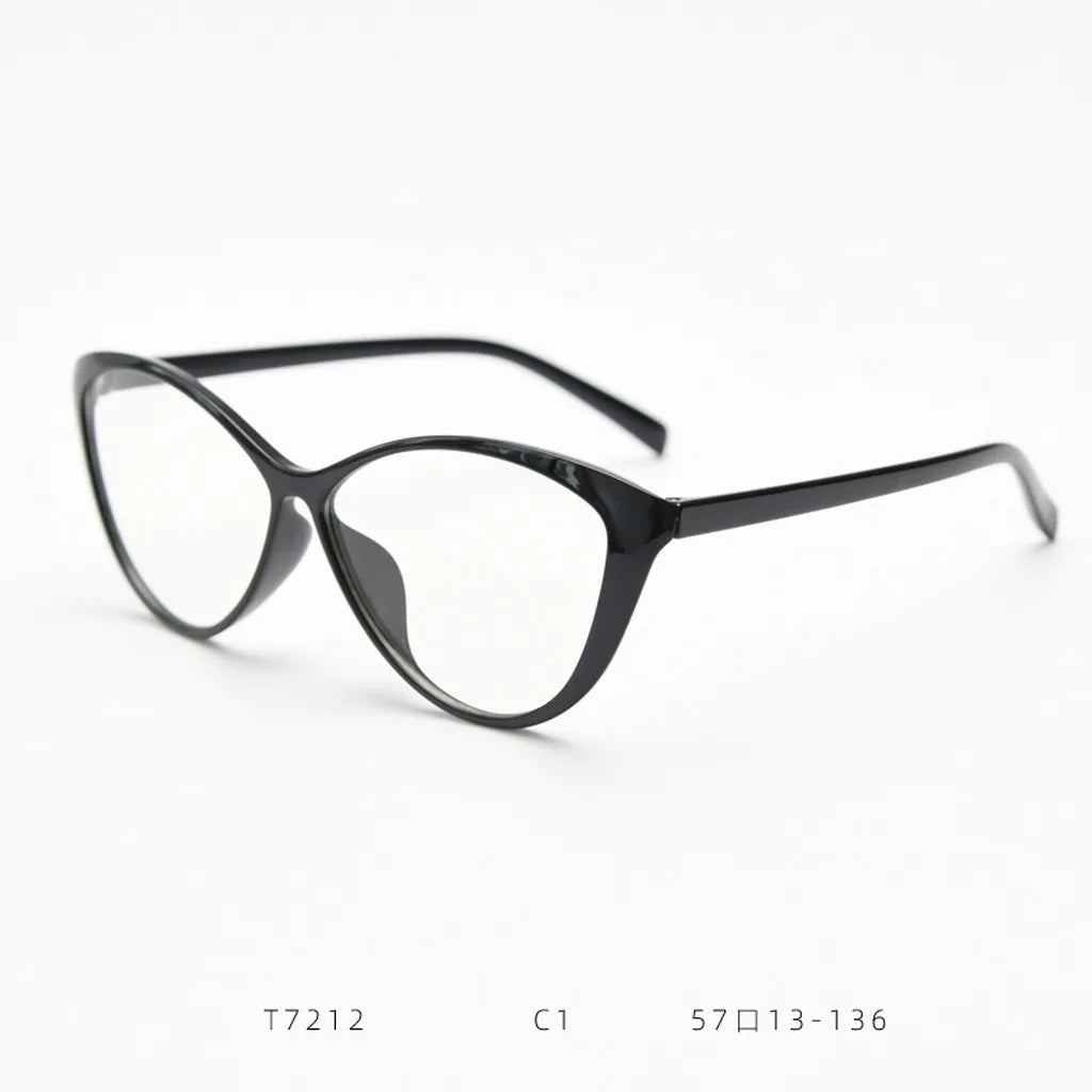TR90 Cat Eye Blue Light Blocking Glasses Frame Women Eyeglasses Frame SWANS Black