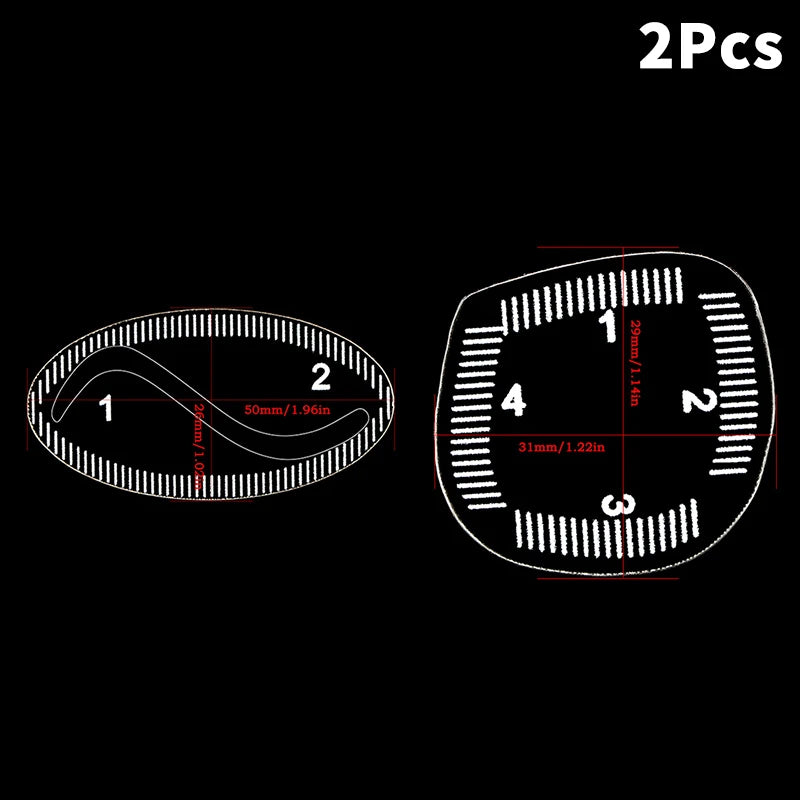 Brow Mapping Ruler – Eyebrow Shaping & Microblading Stencil Eyebrow Shaping Tool SWANS 2Pcs AB