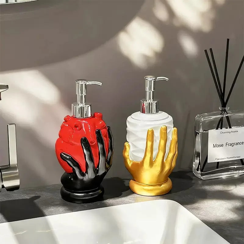 SWANS Refillable Bathroom Dispenser Bottles – Soap & Shampoo Bathroom Dispenser Set SWANS