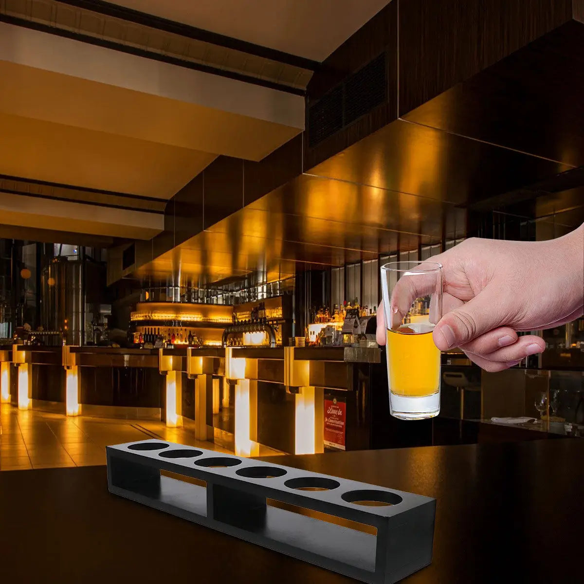 Wooden Cup Holder & Cocktail Glass Storage Rack for Parties Glass Storage Rack SWANS