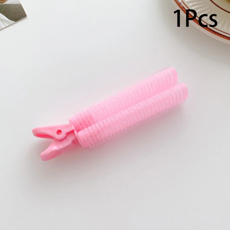 Candy Color Self-Grip No-Heat Hair Rollers | 1-2 Pack Hair Styling Rollers SWANS 1Pcs Light pink