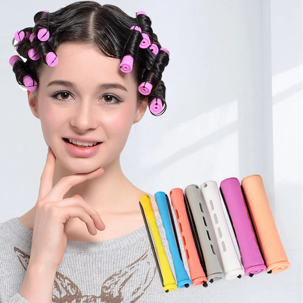 10-Pack Heatless Perm Rods – Cold Wave Hair Curling Rollers Hair Curling Rollers SWANS