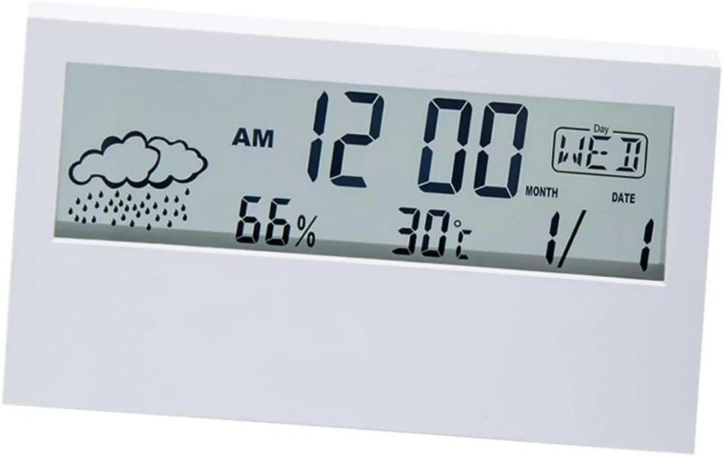 Digital Hygrometer Thermometer Clock – Indoor Temp & Humidity Hygrometer Alarm Clock SWANS