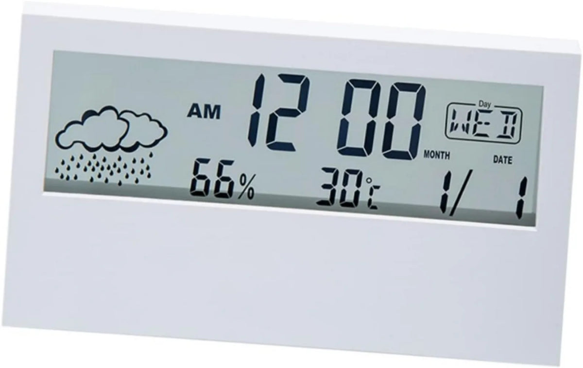 Digital Hygrometer Thermometer Clock – Indoor Temp & Humidity Hygrometer Alarm Clock SWANS