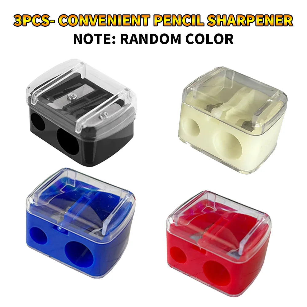 SWANS Mini Manual Pencil Sharpener – Compact 1/3/6 Pack Manual Pencil Sharpener SWANS 3 PCS