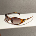 TOYEARN Y2K Cat Eye Sunglasses – Unisex Vintage Punk Shades Cat Eye Sunglasses SWANS Leopard Tea As the picture