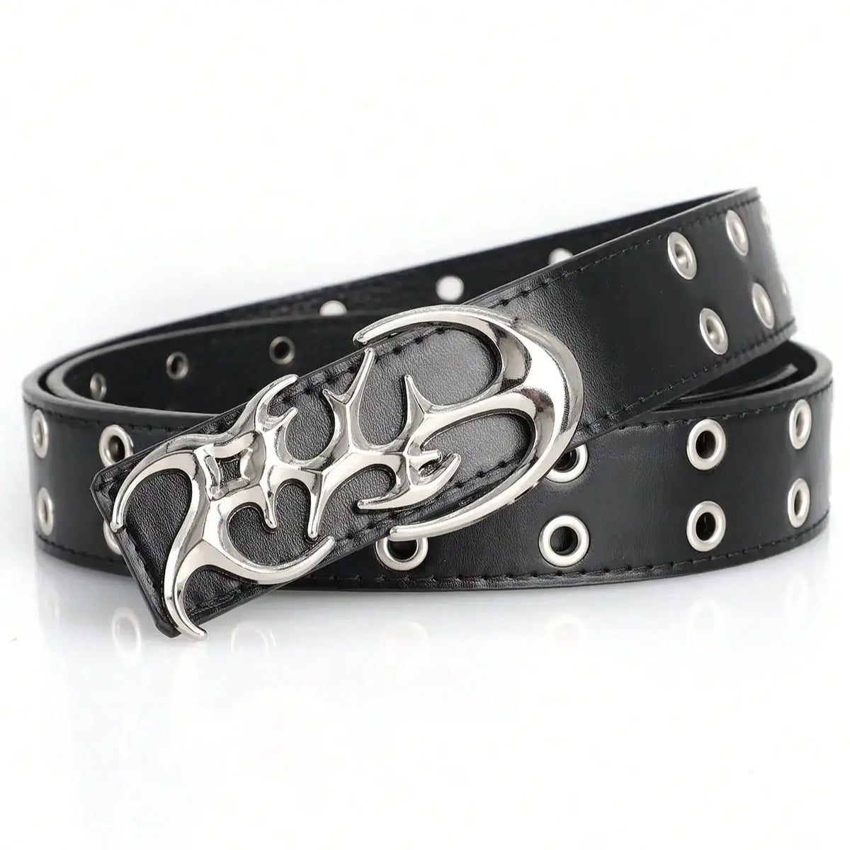 Y2K Hollow Punk Belt – Unisex Metal & PU Fashion Belt Fashion Belt SWANS