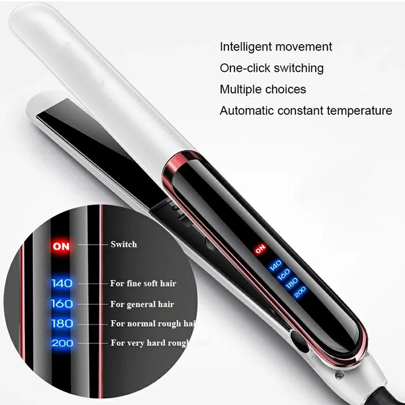 YIBER 26MM 2-in-1 Negative Ion Hair Straightener Curling Iron Hair Straightener Iron SWANS