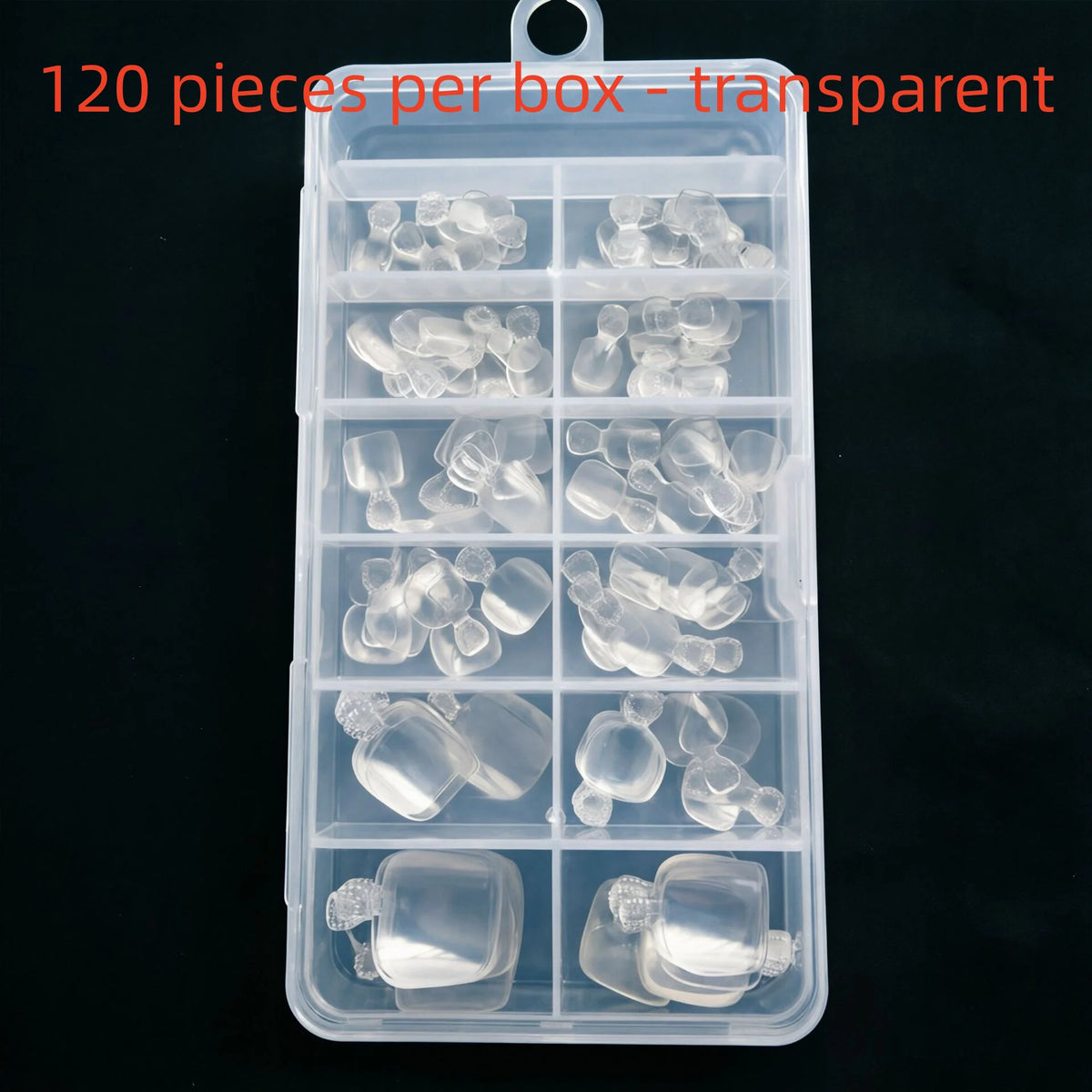 SWANS French Press-On Toenails – Short Square Full Cover Tips Press-On Toenails SWANS 120pcs transparent