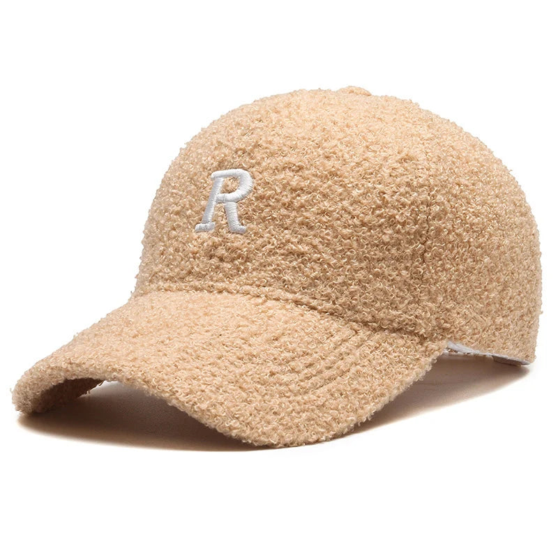 Women's Winter Plush Fleece Baseball Cap – Unisex Duck Bill Hat Fleece Baseball Cap SWANS Style 4 Adjustable