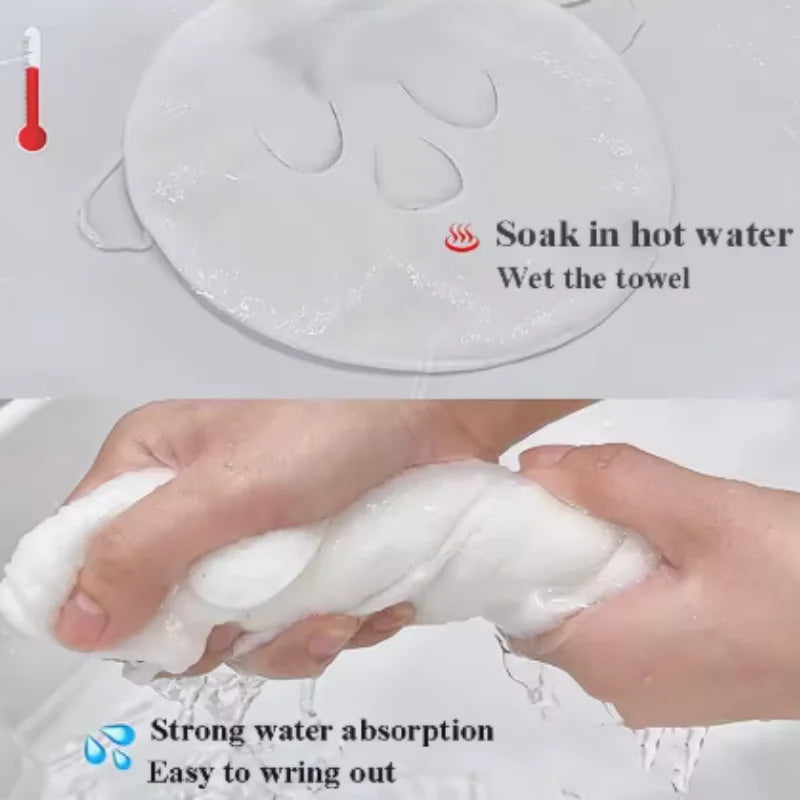SWANS Steam Heating Face Towel – Soft Hot Compress Skin Care Steam Face Towel SWANS