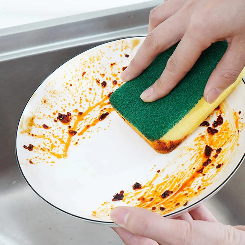 Double-Sided Magic Sponge – Heavy-Duty Grease Scrubber 10/30/50pk Kitchen Sponge Scrubber SWANS