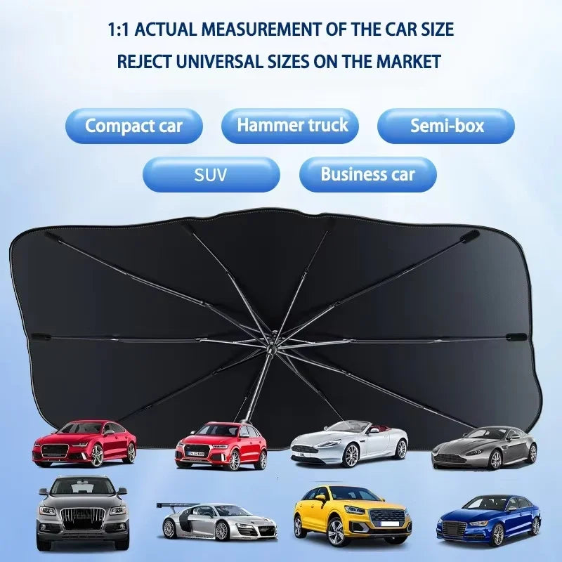 SWANS Foldable Car Windshield Sunshade – UV & Heat Protection Car Windshield Sunshade SWANS