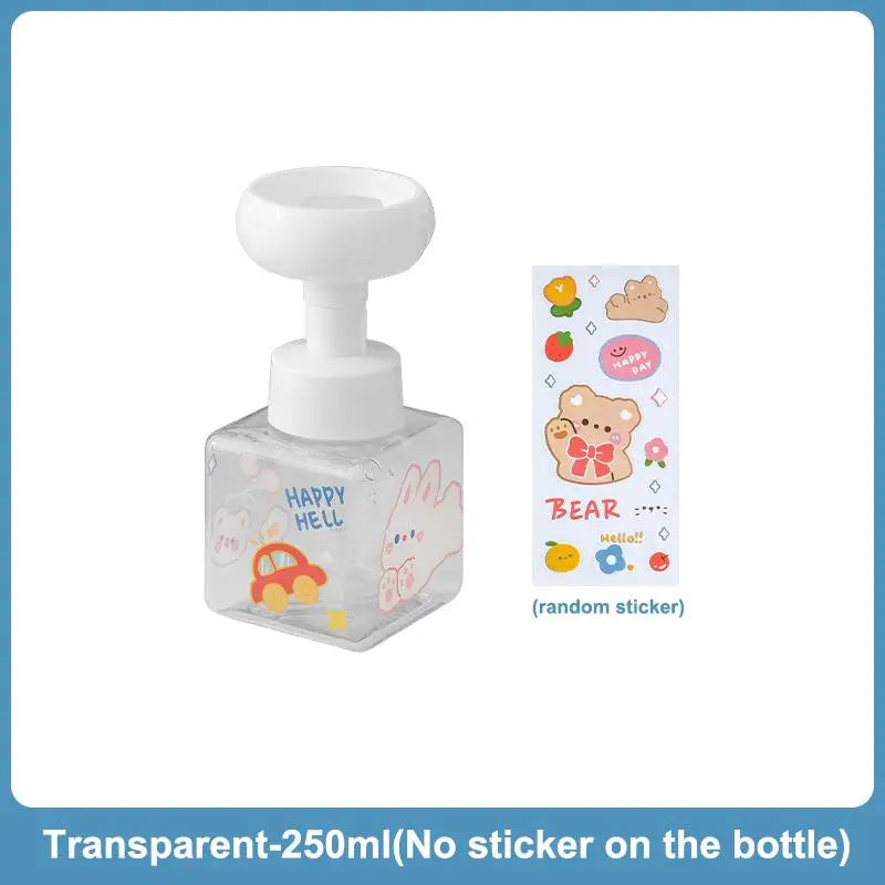 Flower Shape Foam Pump Dispenser Bottle 250/450ml Foam Pump Dispenser SWANS 250ml Transparent