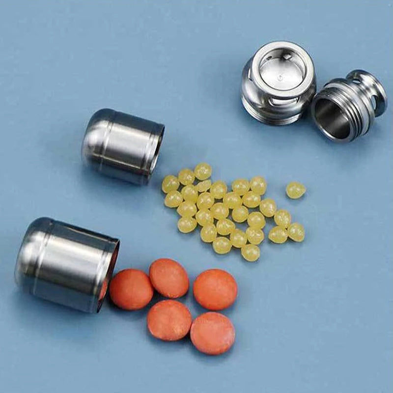 Mini Titanium Waterproof Capsule Pill Case – EDC Travel Capsule Pill Case SWANS