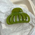 Hollow Hair Claw Clip Set – Green & Black Acrylic Shark Clips Hair Claw Clip SWANS green