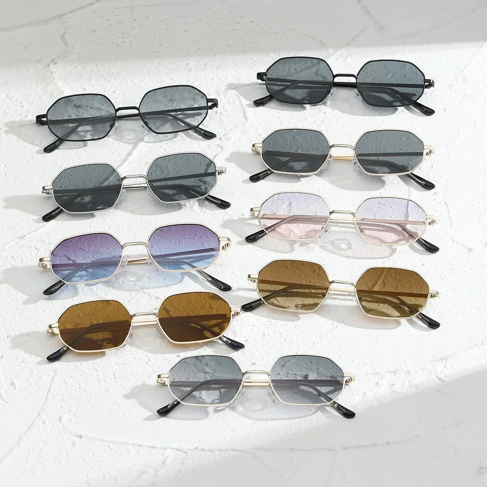 KLASSNUM Polygonal Sunglasses – Unisex UV Fashion Eyewear Fashion Sunglasses SWANS