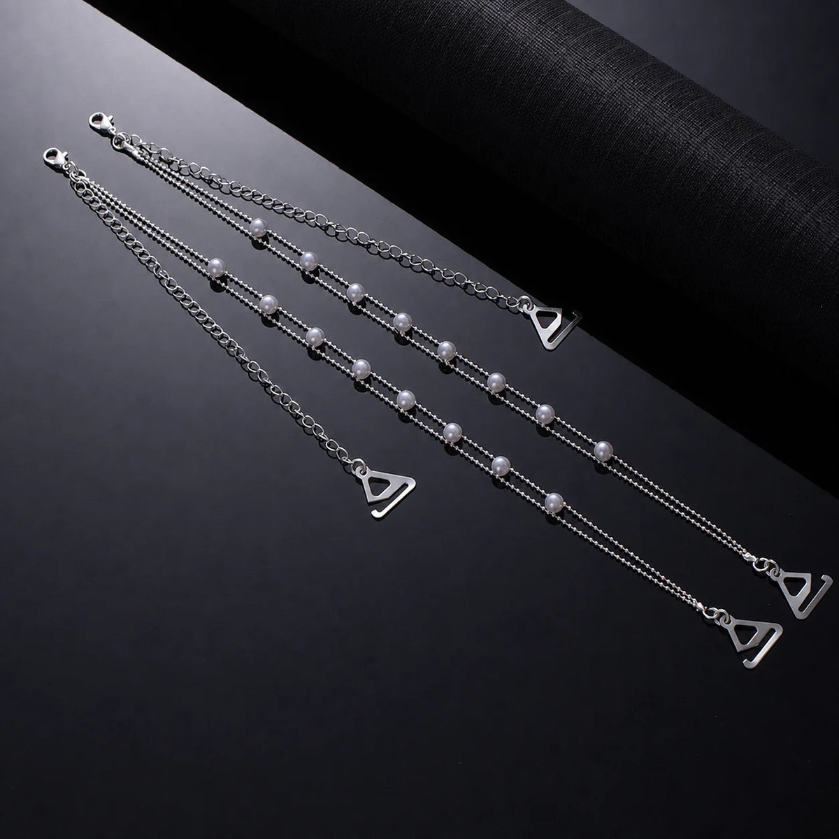 Rhinestone & Pearl Adjustable Decorative Bra Straps for Women Decorative Bra Straps SWANS X467-12 One Size