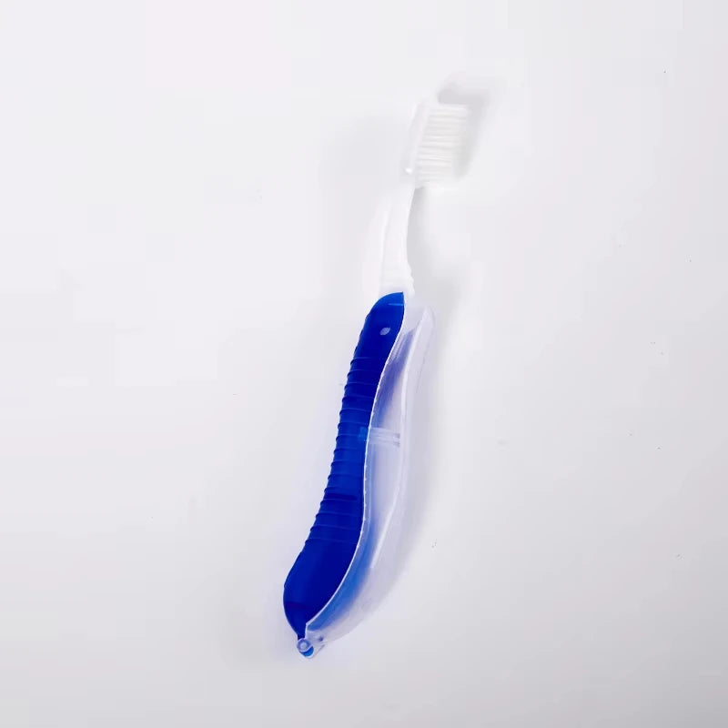 SWANS Travel Folding Toothbrush – Portable Collapsible Cover Travel Toothbrush SWANS Dark Blue