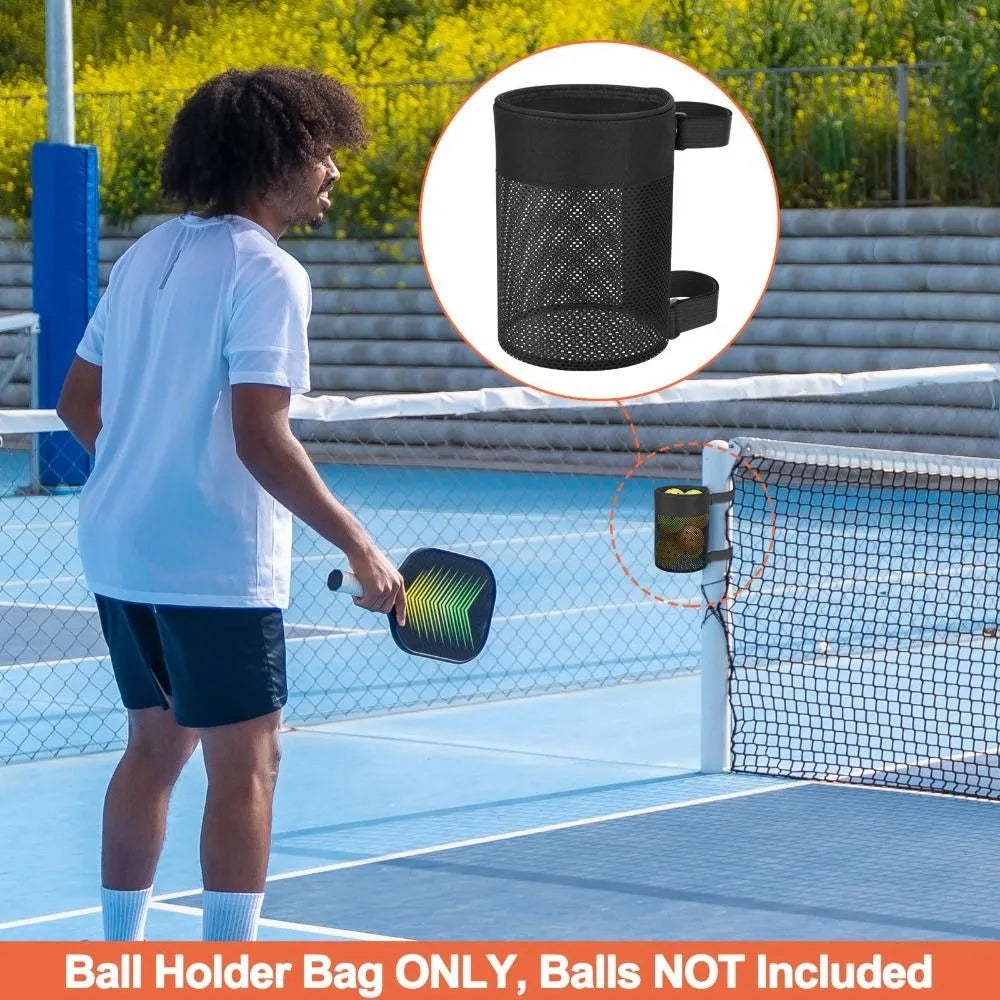 Hanging Pickleball Ball Holder – Nylon Mesh Multi-Sport Bag Ball Storage Bag SWANS
