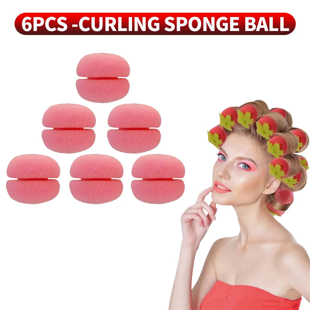 Foam Sponge Hair Rollers for Curly Styling – 1 to 12 Pack Foam Hair Rollers SWANS 6PCS