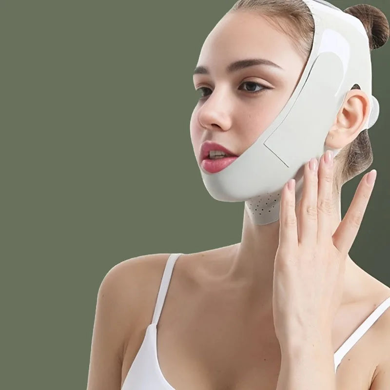 V-Shape Face Lifting Strap – Adjustable Slimming Bandage Face Lifting Strap SWANS Light green