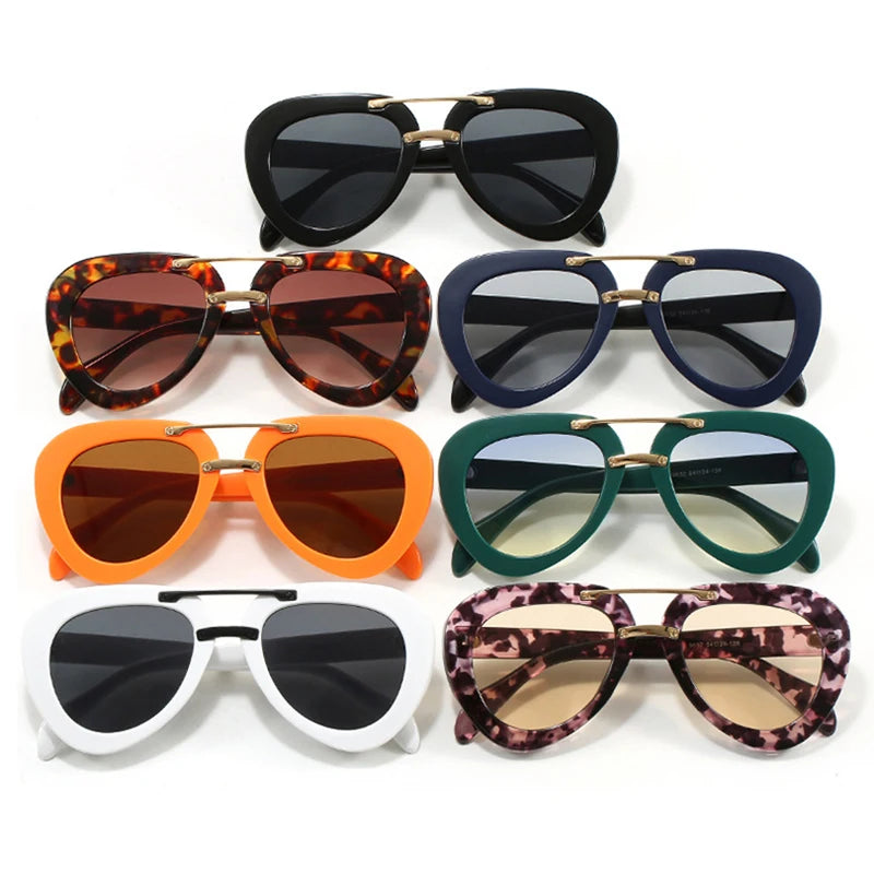 TOYEARN Pilot Sunglasses UV400 Big Frame Vintage Unisex Pilot Sunglasses SWANS