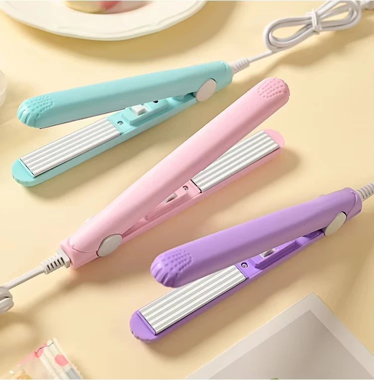 YIBER Mini Ceramic Hair Crimper Wave Iron – Travel Ready Mini Hair Crimper SWANS