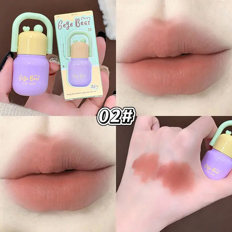 Velvet Mist Matte Lip Gloss – Fade-Resistant & Cup-Proof Matte Lip Gloss SWANS GX1627-2