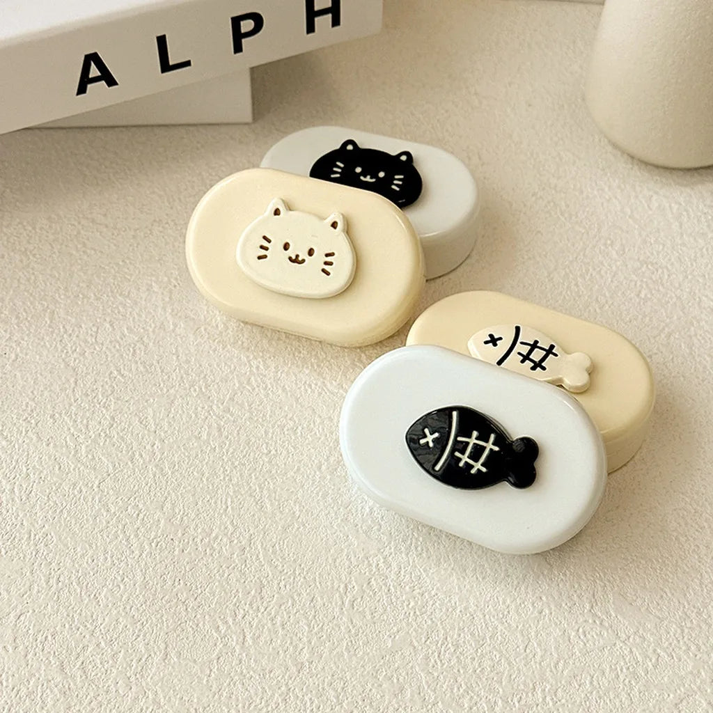 Flip Contact Lens Case with Mirror, Tweezer & Applicator Contact Lens Case SWANS