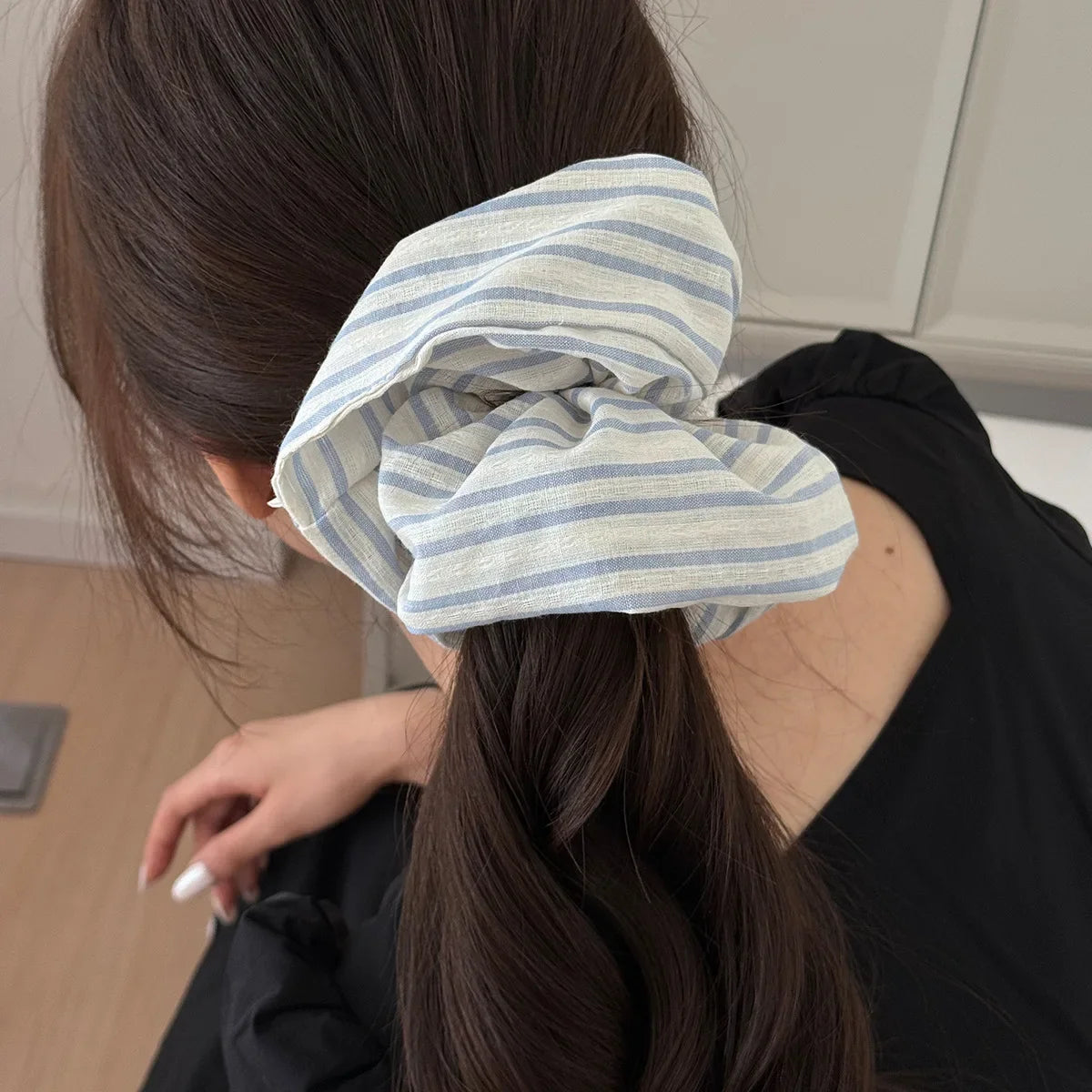 Large Elastic Scrunchies Hair Ties – Korean Vintage Style Elastic Scrunchies SWANS