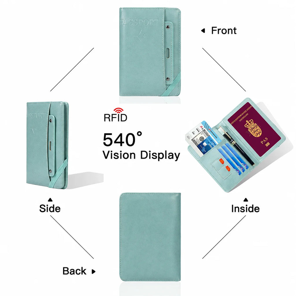 RFID Blocking Passport Holder – Compact Travel Wallet Passport Travel Wallet SWANS