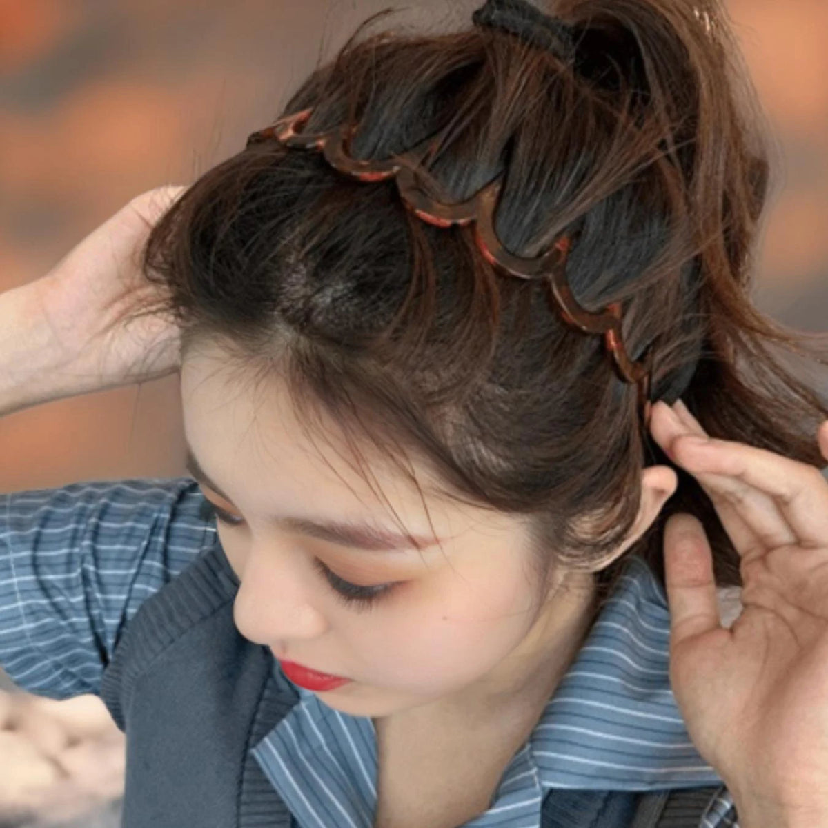 Women's Retro Tortoiseshell Wave Headbands – Non-Slip Hair Bands Fashion Headband SWANS