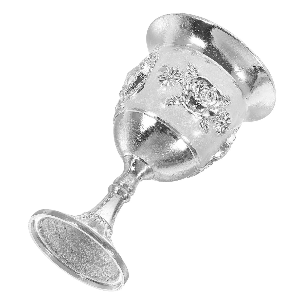 Vintage Zinc Alloy Engraved Wine Goblet 20ml | Metal Cup Metal Wine Goblet SWANS Default Title