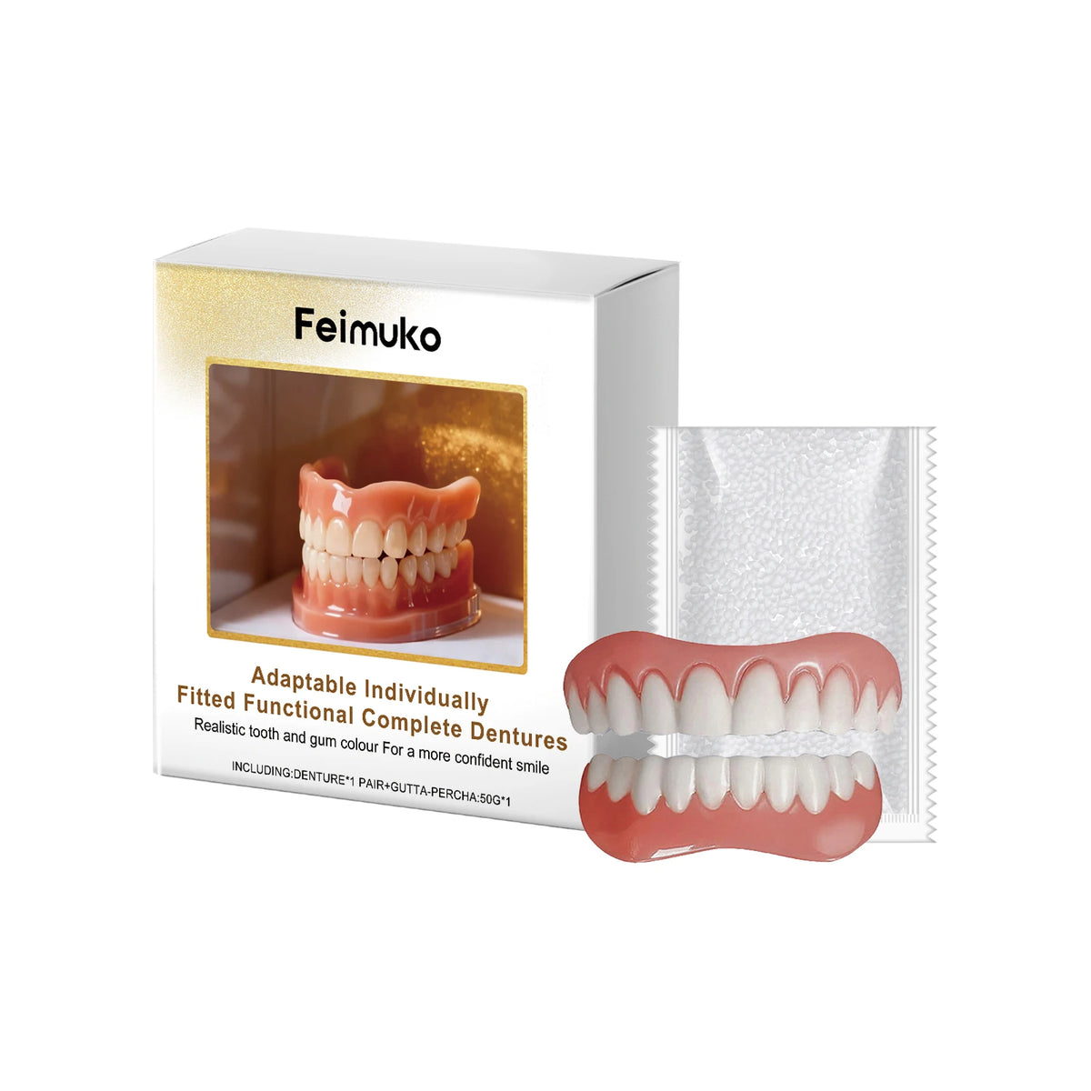 FEIMUKO Denture Modification Kit – Secure Fit & Natural Look Denture Care Kit SWANS 1pc