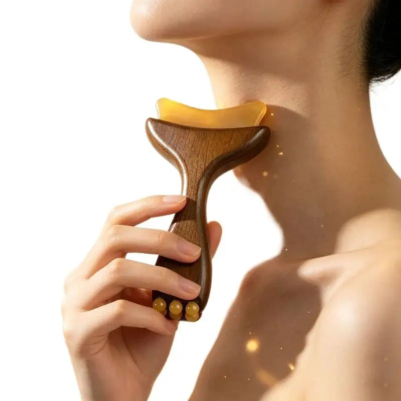 Gua Sha Facial Massage Board with Beads – Face Neck & Body Gua Sha Massage Tool SWANS