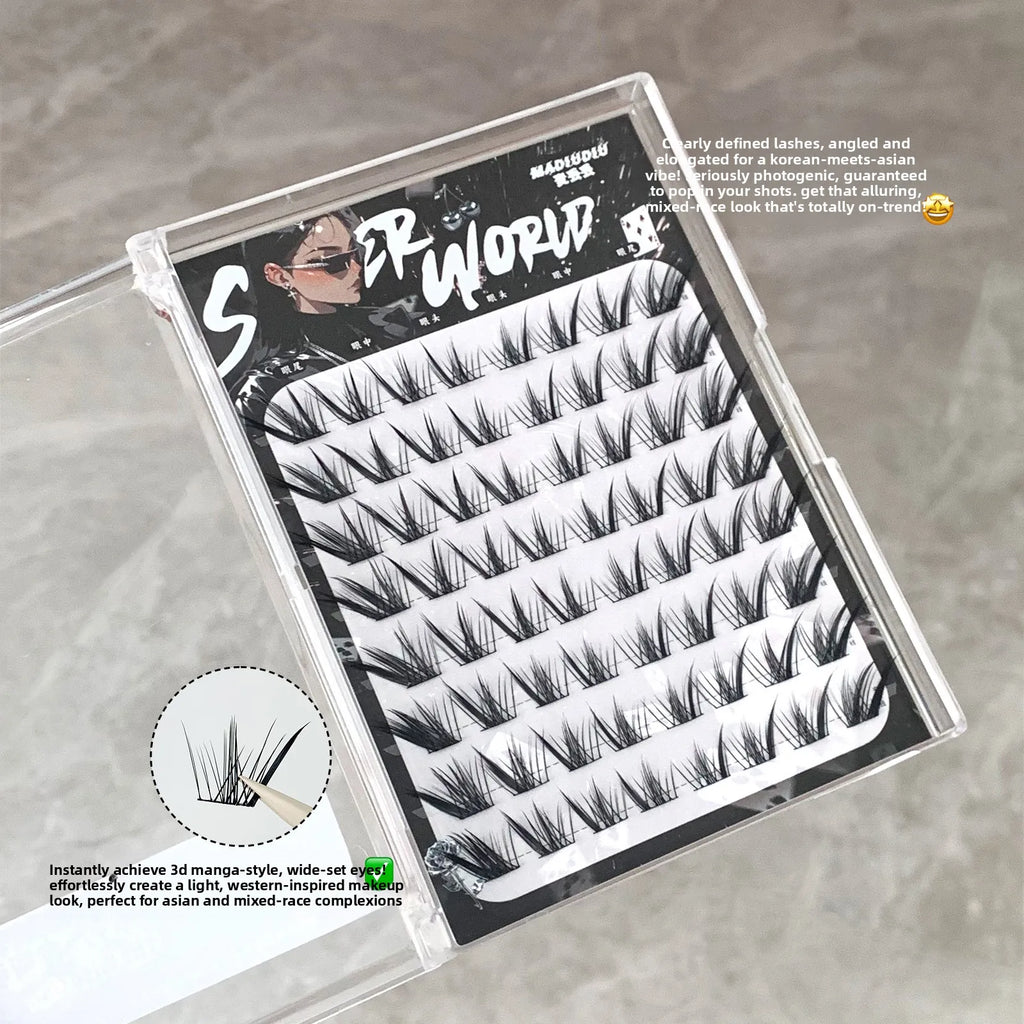 Glue-Free Self-Adhesive False Lashes – Fox & Manga Style False Eyelashes SWANS