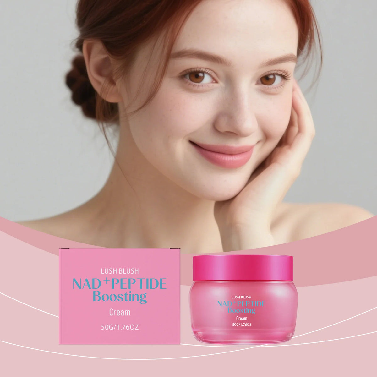 NAD+ Peptide Face Cream – Firming, Hydrating & Brightening 50g Face Moisturizer Cream SWANS