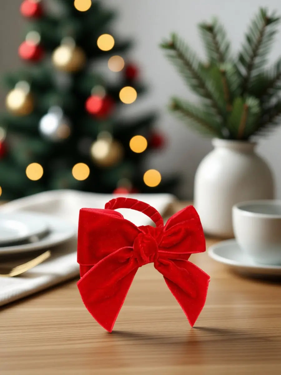 6-Pack Bowknot Napkin Rings – Elegant Dining Table Decor Napkin Rings SWANS